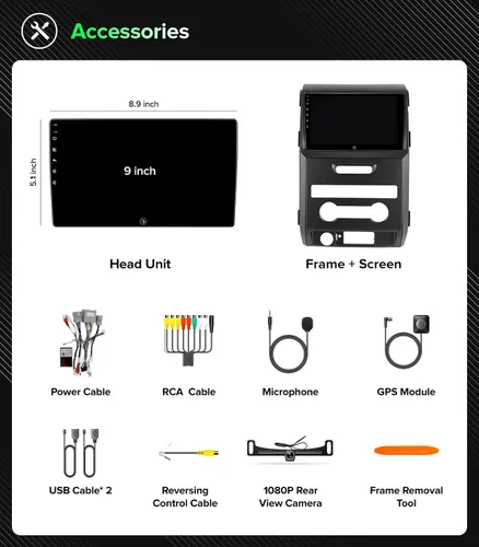 Miniatura 9 de Estéreo de coche Android 13 de 9 pulgadas para Ford F150 2009-2014 (solo CA manual), unidad principal inalámbrica CarPlay Android Auto con dos