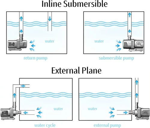 Miniatura 4 de Luckerain Bomba de acuario de 45 W 1600 GPH súper silenciosa, anfibia, circulación de agua sumergible externa, velocidad variable (12 velocidades)