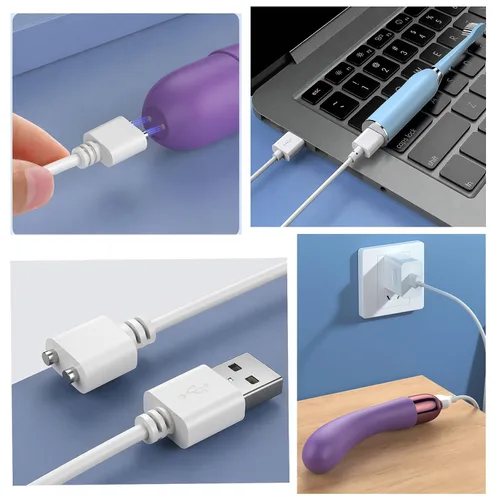Miniatura 3 de Cable de carga magnético USB DC de 0.197 in, cable de carga de repuesto, 2.6 pies (0.197 in/0.2 pulgadas)
