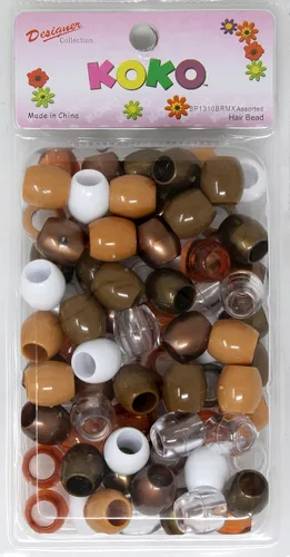 Miniatura 2 de Alrededor de 60 cuentas grandes de poni de alta calidad, pulseras de cuentas frescas, trenzas de pelo, manualidades para niños, plástico, mezcla