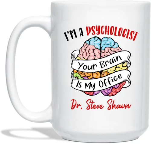 Miniatura 16 de Taza de café personalizada, regalo para graduación de psicólogo, My Degree in Psychology Makes Me Hight Qualified To Judge Everyther, taza de café