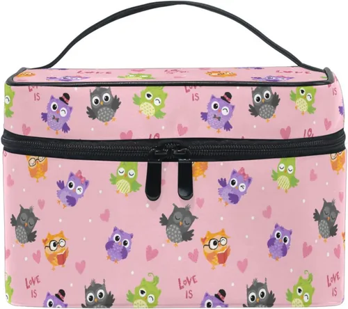 Miniatura 34 de Bolsa de Maquillaje, Estuche de Maquillaje Organizador de Viaje con Diseño de Calavera y Flores, Estuche de Cosméticos, Bolsas de Aseo para Niñas