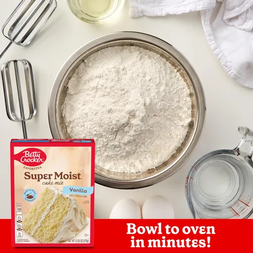 Miniatura 5 de Betty Crocker Favorites Mezcla de pastel de vainilla súper húmeda, 13.25 onzas (paquete de 12)