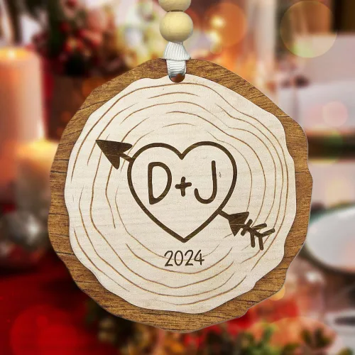 Miniatura 10 de Adorno personalizado de cerámica para parejas, adornos personalizados, regalo romántico de boda, regalo romántico para parejas, regalos de despedida