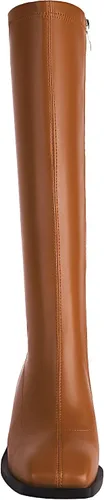 Miniatura 2 de vivianly Botas altas hasta la rodilla para mujer, tacón grueso, punta cuadrada, con cremallera, botas largas