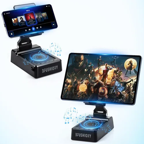 Miniatura 12 de Regalos del día del padre para papá, regalos de cumpleaños para hombres, soporte de teléfono 7 en 1, altavoz Bluetooth con reloj despertador