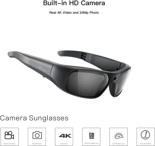 Miniatura 4 de OhO sunshine 4K UHD Camera Sunglasses, Record-While-Charging, Water Resistant, UV Protection Lenses, Unisex