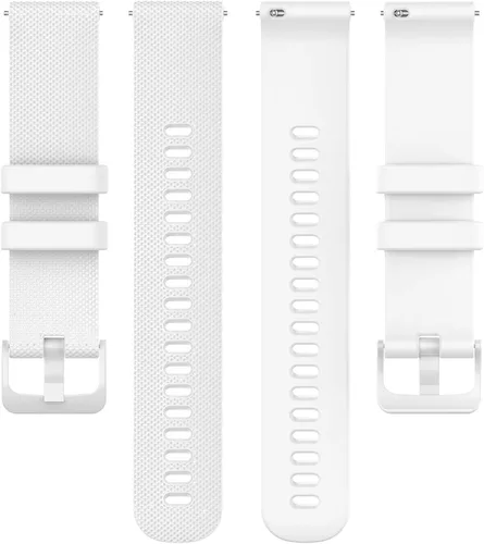 Miniatura 2 de Correa de reloj Garmin Approach S40 S12 S42 para mujeres y hombres, correa de repuesto de silicona de liberación rápida de 0.787 pulgadas para Blanco