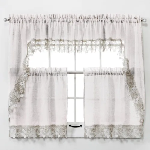 Miniatura 7 de RENAISSANCE HOME FASHION Par de cortinas Lillian, 56" X 36", Lino