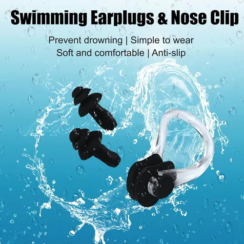 Miniatura 7 de Alepo Gorro de natación extra grande para mujeres y hombres, sombrero de natación de silicona duradera con protección para los oídos, unisex