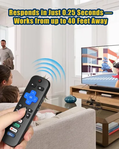 Miniatura 4 de Control remoto de repuesto para Roku TV, compatible con televisores inteligentes TCL, Hisense, Onn, Philips Roku (no para Roku Stick o Box)
