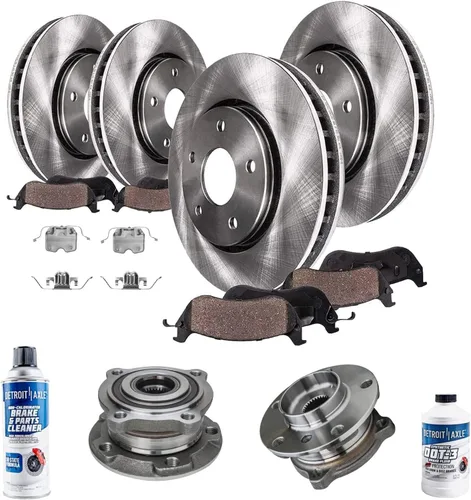 Miniatura 10 de Detroit Axle - Rotores de freno para Nissan NV2500 NV3500 NV1500 NV1500 2012-2021, repuesto de rotores de freno de disco: rotor delantero de 14.17