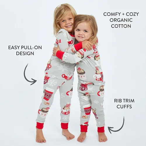 Miniatura 7 de HonestBaby - Pijama familiar navideña de algodón orgánico