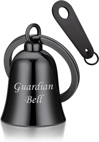 Miniatura 32 de Bandmax Llavero de motocicleta para motociclista, de acero inoxidable, campanas de guardián de conducción segura para motocicletas