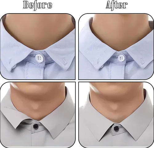 Miniatura 4 de 100 piezas de collar para camisas de vestir de hombre, sin rizos, cuello de camisa polo que se mantiene antideformación, cuello adhesivo
