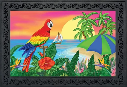 Miniatura 8 de Briarwood Lane Tapete con diseño de día de verano para interiores y exteriores, escena de playa, humor de perro, 18 x 30 pulgadas