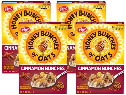 Miniatura 13 de Honey Bunches of Oats con Fresas Reales Cereal de Desayuno, Cereal de Fresa con Avena y Racimos de Granola, Bajo en Grasa con Granos Enteros, Caja