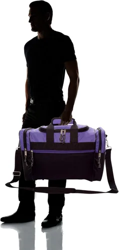 Miniatura 44 de Bolsa de lona, de DALIX, para el gimnasio, para viajar, 17 pulgadas