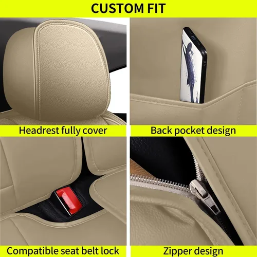 Miniatura 6 de IKABEVEM Juego completo de fundas de asiento de automóvil para Chevrolet/Chevy Colorado 2015-2025 2026: accesorios interiores de automóvil de 5