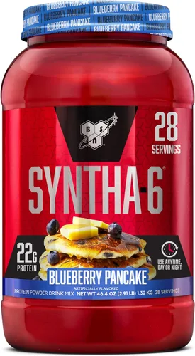 Miniatura 13 de BSN SYNTHA-6 Proteína de suero de leche en polvo con caseína micelar, aislado de proteína de leche, sabor a masa para pastel de chocolate, 48