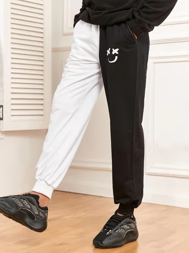Miniatura 4 de ZAFUL Pantalones cargo con cordón y bolsillo lateral con estampado de letras para hombre