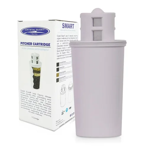 Miniatura 7 de Crystal Quest Cartucho de jarra de filtro de agua alcalinizante, filtración avanzada para agua limpia y saludable, mejora la mineralización, diseño