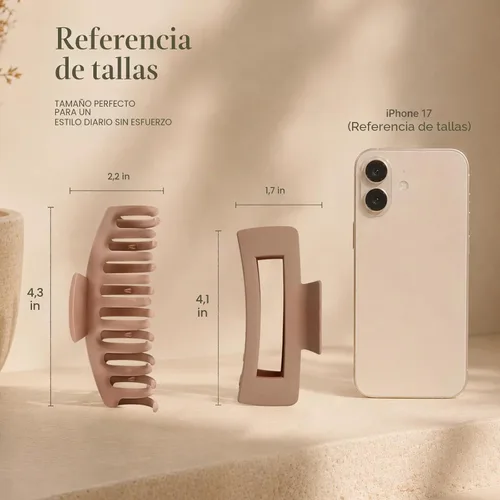Miniatura 3 de TOCESS Paquete de 8 pinzas grandes para el cabello para mujer, pinzas grandes para cabello fino y grueso, rizado, agarre fuerte de los años 90, 4.33