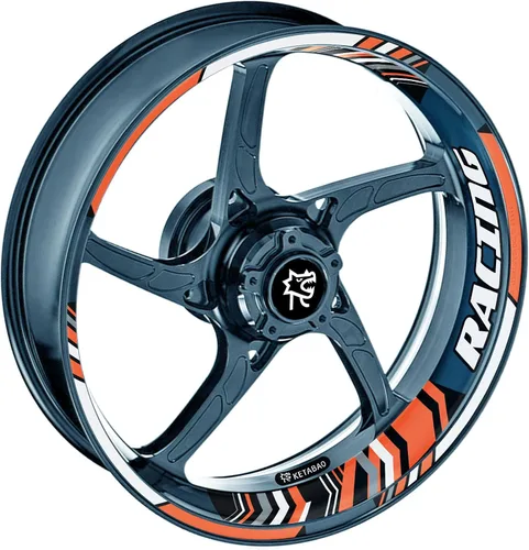 Miniatura 9 de KETABAO Paquete de calcomanías para llantas de rueda de 17 pulgadas compatibles con ZX10R ZX10RR ZX6R 636 Z900 Z1000 Z650 Ninja 400 18 19 azul