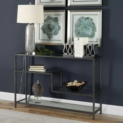 Miniatura 5 de Uttermost Leo - Mesa consola industrial de 52 pulgadas