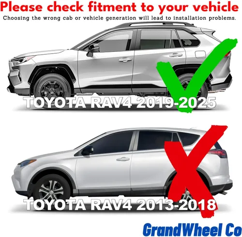 Miniatura 2 de Deflectores de ventana tintados ahumados con cinta adhesiva para ventana lateral, deflectores de lluvia compatibles con Toyota RAV4 2019-2025 - 4