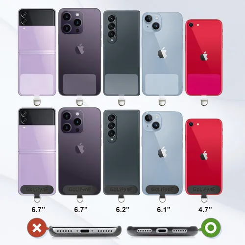 Miniatura 4 de Cordón universal para teléfono, correa cruzada antirrobo para iPhone 16 Pro Max y la mayoría de teléfonos inteligentes, soporte ajustable