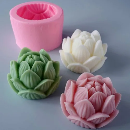 Miniatura 4 de Molde de silicona de flor de loto, molde de jabón, molde de fondant, molde de chocolate, molde de caramelo, molde de resina, arcilla para hornear