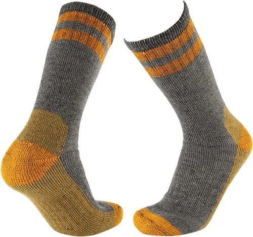 Miniatura 5 de Cerebro Calcetines de lana merino para hombre, calcetines acolchados a media pantorrilla que absorben la humedad, calcetines de senderismo