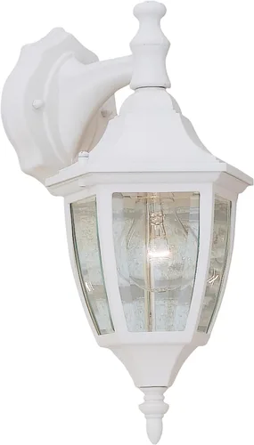 Designers Fountain Waterbury Luminaria de Pared Exterior, Aplique de Pared de 14.25 Pulgadas para Puerta Delantera, Patio y Porche, Blanco, 2461-WH