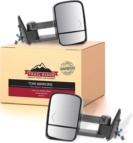 Miniatura 19 de Trail Ridge Juego de espejos de remolque de 2 piezas para el lado del conductor y del pasajero compatible con Ford F-150 FO1320479 FO1321479