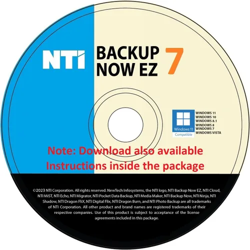 Miniatura 3 de NTI Backup Now EZ 7.5 (for 1 Computer) Full-System Image Backup Cloud Backup File-Folder Backup Scheduled Backup Available in Download and