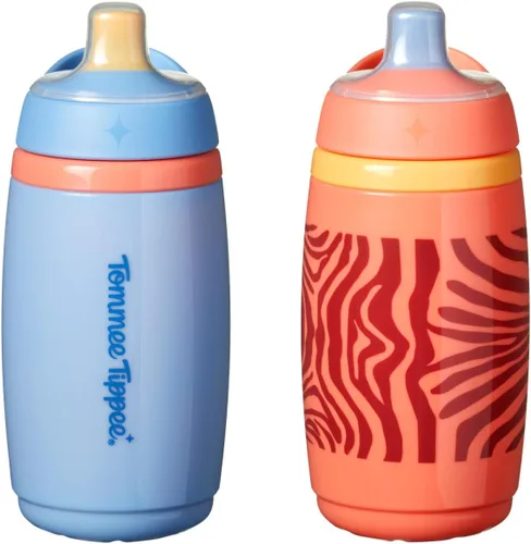 Miniatura 11 de Tommee Tippee - Botella de agua aislada con pico deportivo para niños pequeños de 9oz, vasos antiderrame para niños pequeños de 1 a 3 años, válvula