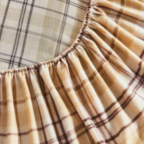 Miniatura 7 de HYPREST Sábanas de franela tamaño King, sábanas a cuadros de doble cepillado, color beige camello, sábanas cálidas de invierno mullidas