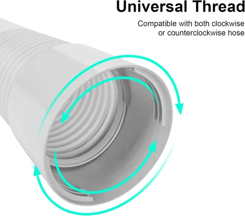 Miniatura 4 de Manguera de aire acondicionado portátil con acoplador, 5.9 pulgadas/5.9 in en sentido antihorario conducto de ventilación de escape universal de CA