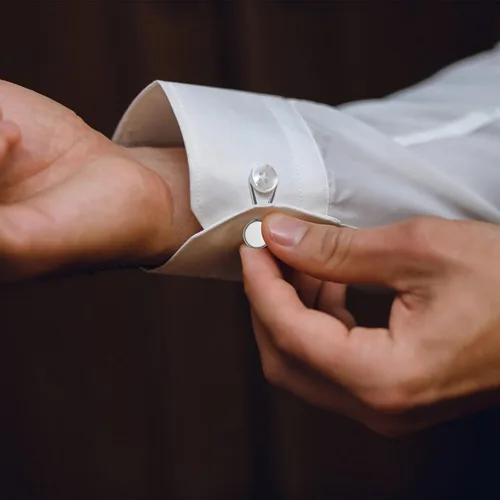 Miniatura 5 de Deshionew 12 extensores de cuello para camisa, extensores de botón, cómodos extensores de cuello elásticos para camisas de vestir de hombre, puños