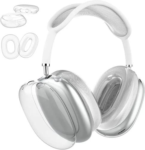 Miniatura 37 de Aircawin Funda transparente para AirPods Max, funda transparente a prueba de golpes para Airpods Max, funda protectora de TPU suave antiarañazos,