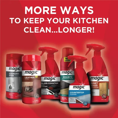 Miniatura 6 de Magic - Aerosol limpiador de acero inoxidable – 17 onzas (paquete de 6) – Elimina huellas dactilares residuos de agua y grasa de electrodomésticos