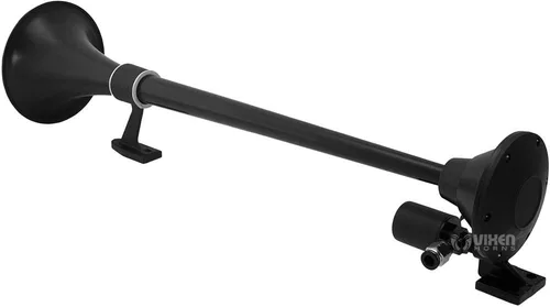 Miniatura 4 de Vixen Horns Bocina de tren para camión/coche. Bocina de aire negra para trompeta única. Db súper fuerte. Se adapta a vehículos de 12 V como