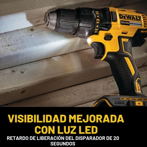 Miniatura 6 de DEWALT Juego de destornilladores inalámbricos de 20 V Max, taladro eléctrico, sin escobillas de 1/2 en 2 velocidades, batería de 2.0 Ah y cargador