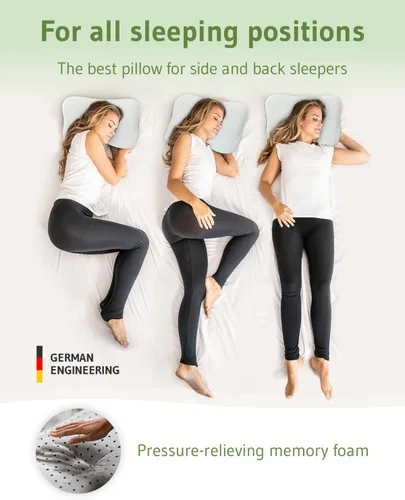 Miniatura 2 de Third of Life Almohada de viaje con espuma viscoelástica de carbón activado Almohada cervical para aliviar el dolor de cuello para personas que