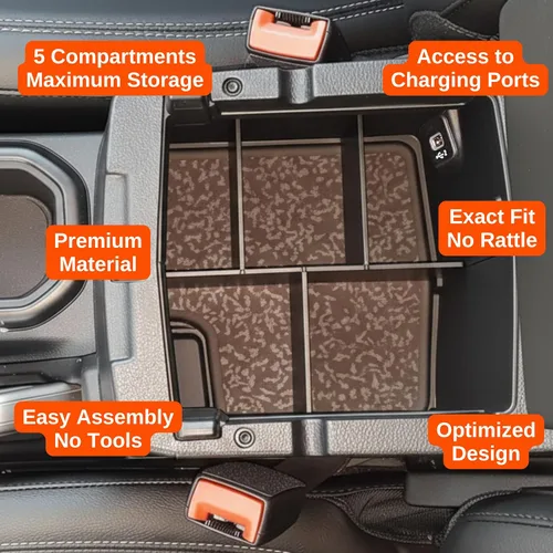 Miniatura 3 de Vehicle OCD - Divisor de consola central y organizador de bandejas para Jeep Wrangler JL/JLU (2018-2020) (2021-2022 See Fitment) Gladiator JT Truck