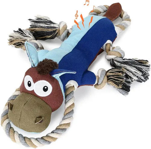 Miniatura 8 de IOKHEIRA Juguetes para Perros para Masticadores Agresivos, Juguetes para Perros Duros e Indestructibles, Juguetes Chirriantes para Perros Grandes