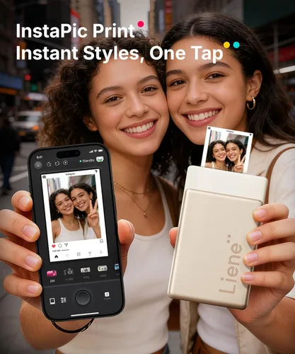 Miniatura 4 de Liene Pearl N200 Pro - Impresora fotográfica portátil AI, mini impresora instantánea para iPhone Smartphone, sublimación de tinte térmico