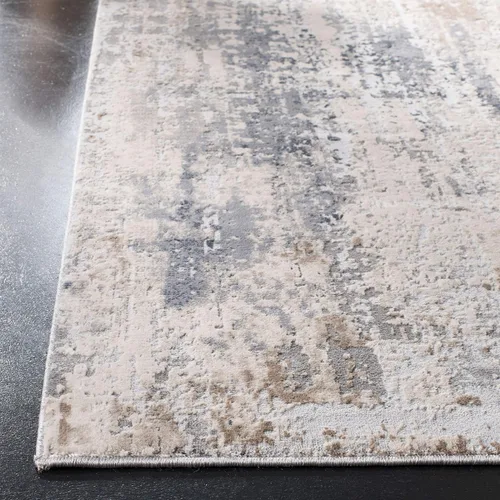 Miniatura 5 de SAFAVIEH Invista Collection - Alfombra decorativa de 4 x 6 pies, color crema y gris, diseño abstracto moderno, no desprende pelusa y de fácil
