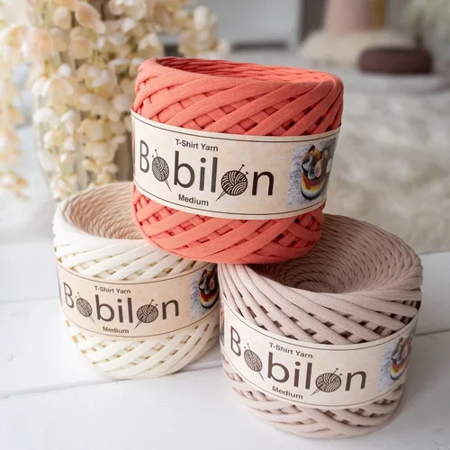 Miniatura 4 de Hilo de Camiseta de Algodón 7-9 mm (0.276-0.354 in) para Ganchillo, Tejido, Macramé, Manualidades DIY – Jersey Soft Ribbon, Fettuccini Zpagetti